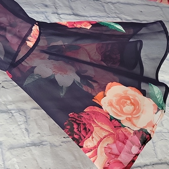 J HOWARD Large Pink and Blue Floral Dress Size 6 - Picture 3 of 7